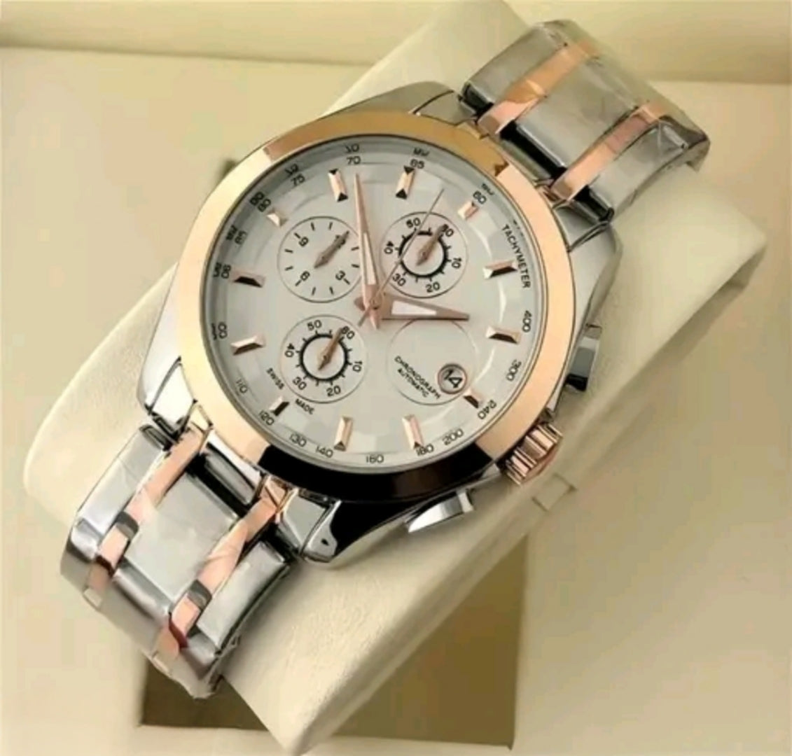 T.SORAT WATCH ROSE GOLD SILVER DIAL