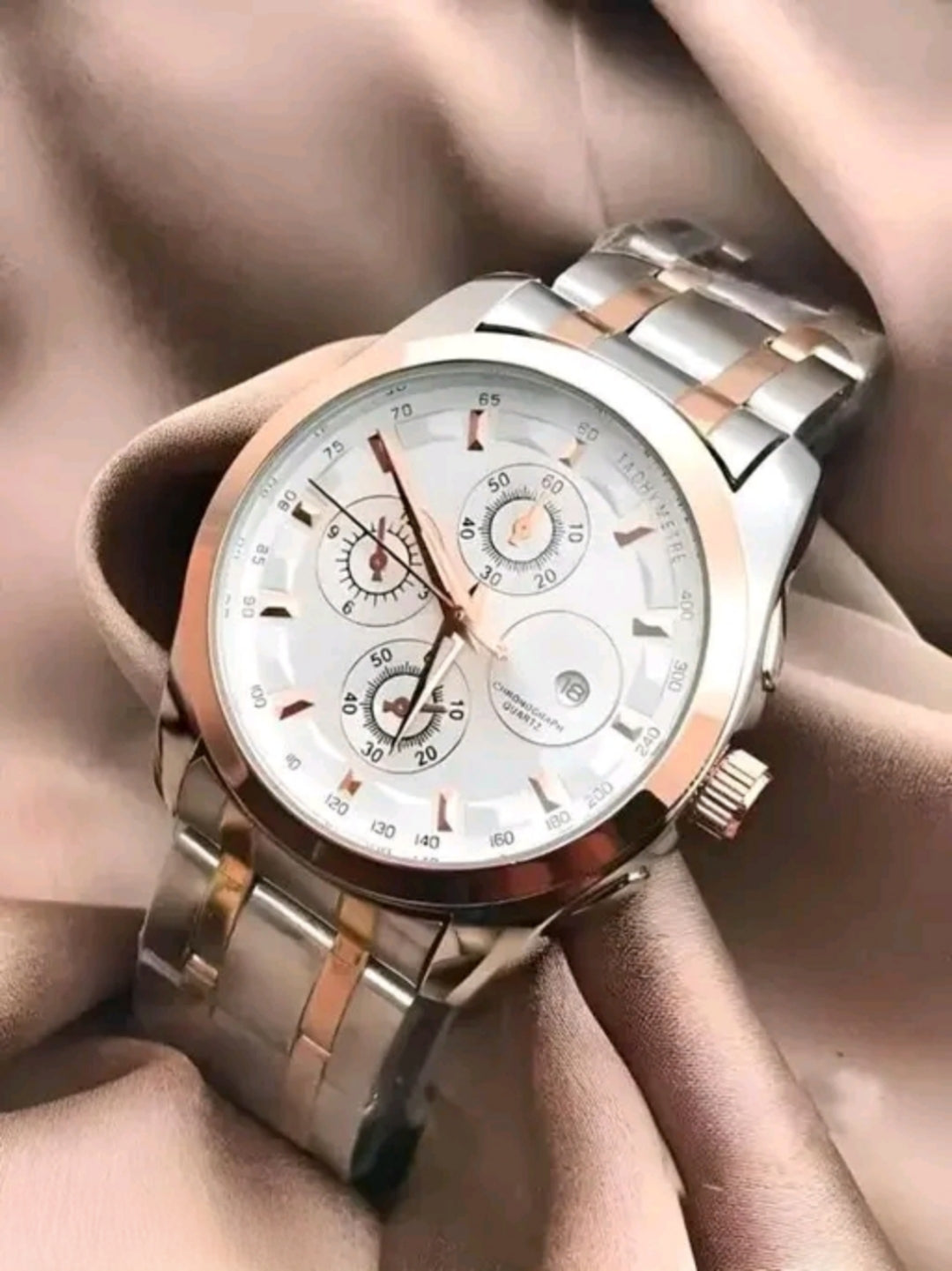 T.SORAT WATCH ROSE GOLD SILVER DIAL