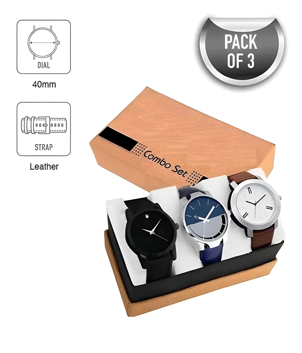 Attractive Men Watches Combo Of 3