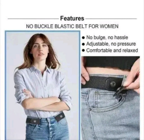 Buckle Free Elastic Belt For Women
