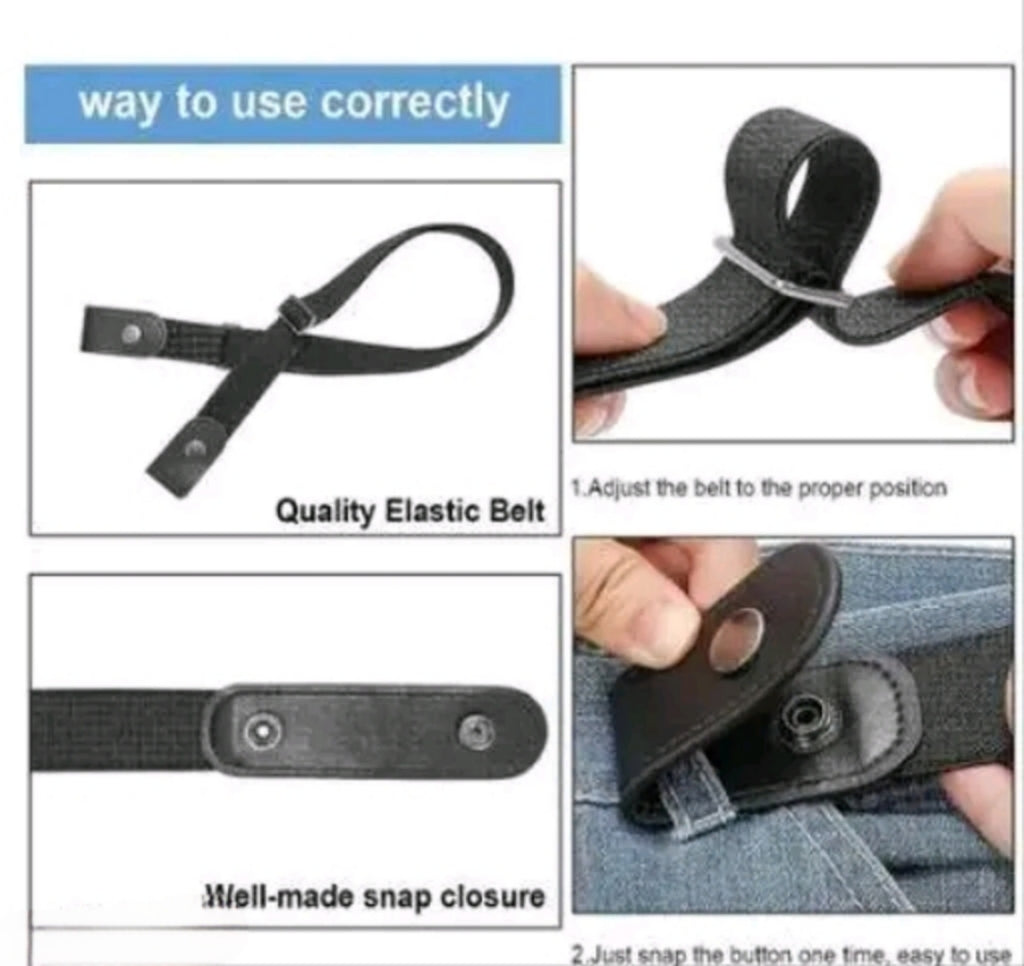 Buckle Free Elastic Belt For Women